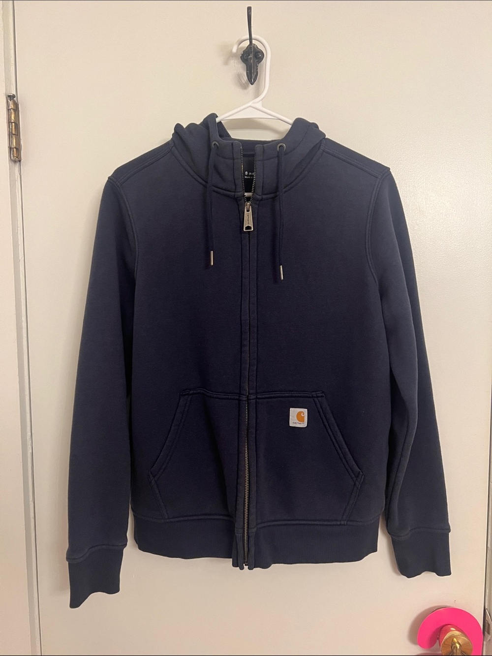 Carhartt Navy Zip-Up Hooded Sweatshirt
